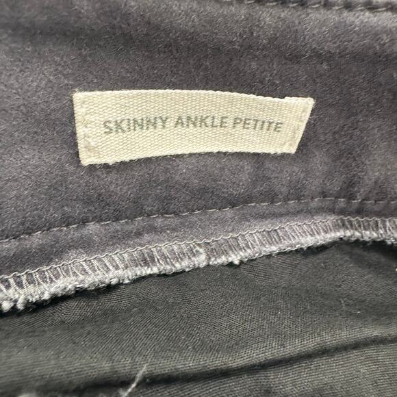 NWT Loft Women's Gray Stretch High Rise Ankle Skinny Jeans Petite Size 0P - Picture 8 of 13